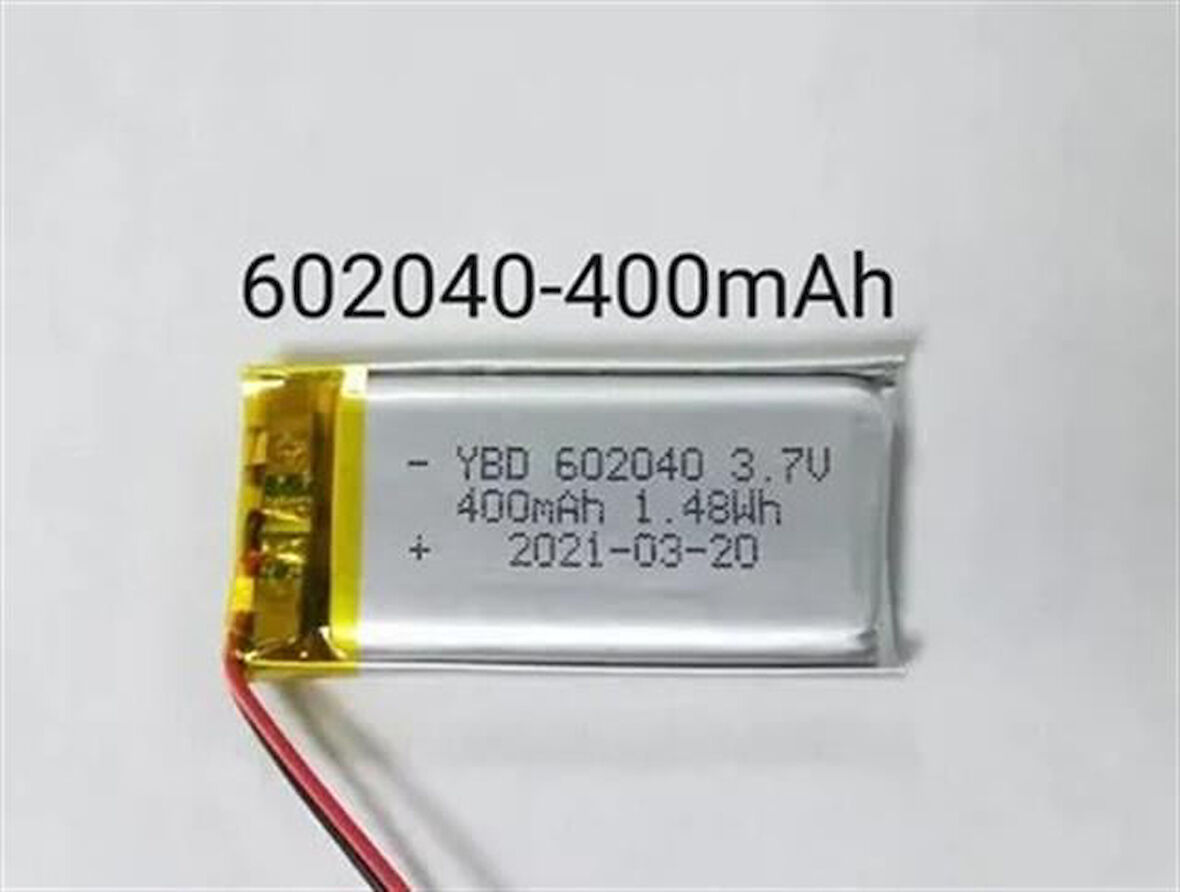 Powermaster 602040 3.7 Volt 400 Mah Lityum Polimer Pil