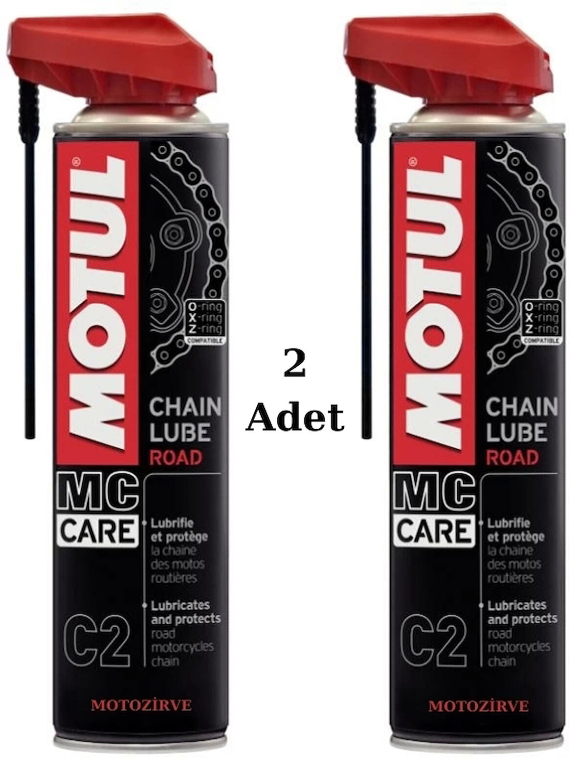 Motul C2 Motosiklet Zincir Yağı Sprey 400 ml Road (2 Adet)