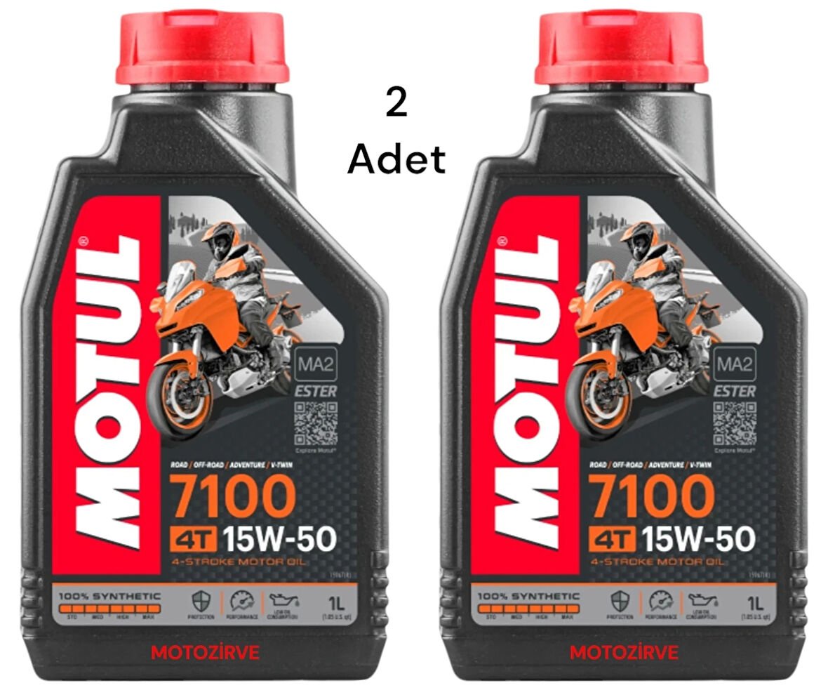 Motul 7100 15w-50 4T Tam Sentetik Motor Yağı 1 Litre (2 Adet)