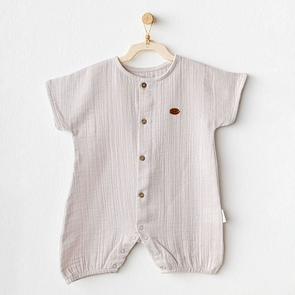 Andywawa AC25884 Müslin Home Bebe Tulum Beige