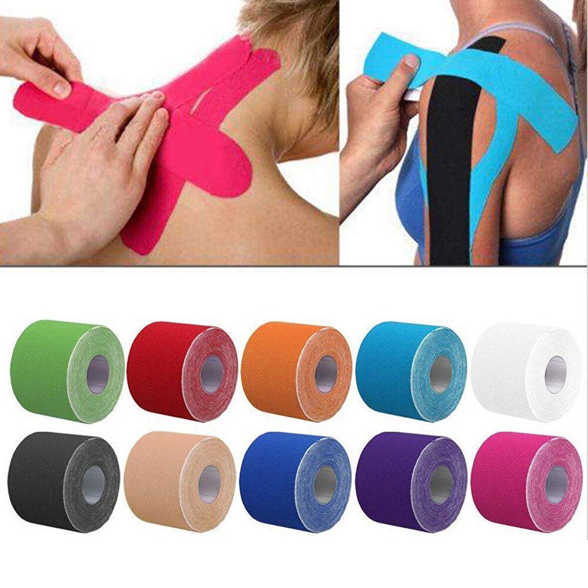 IRON KINESIO TAPE AĞRI BANDI 5CM X 5 MTR - PEMBE