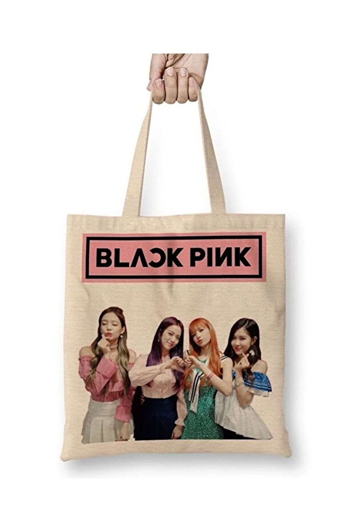 Blackpink Bez Çanta Uzun Saplı Alışveriş Çantası Plaj Çantası