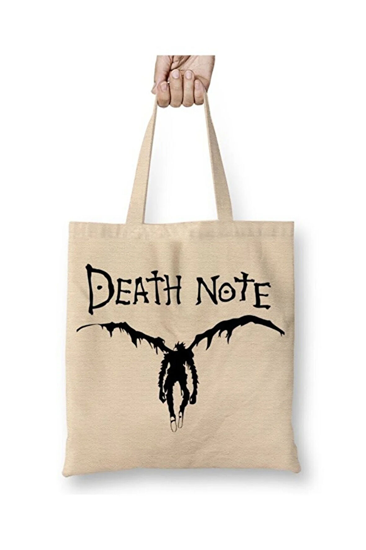 Death Note Ryuk Figür Bez Çanta Uzun Saplı Alışveriş Çantası Plaj Çantası