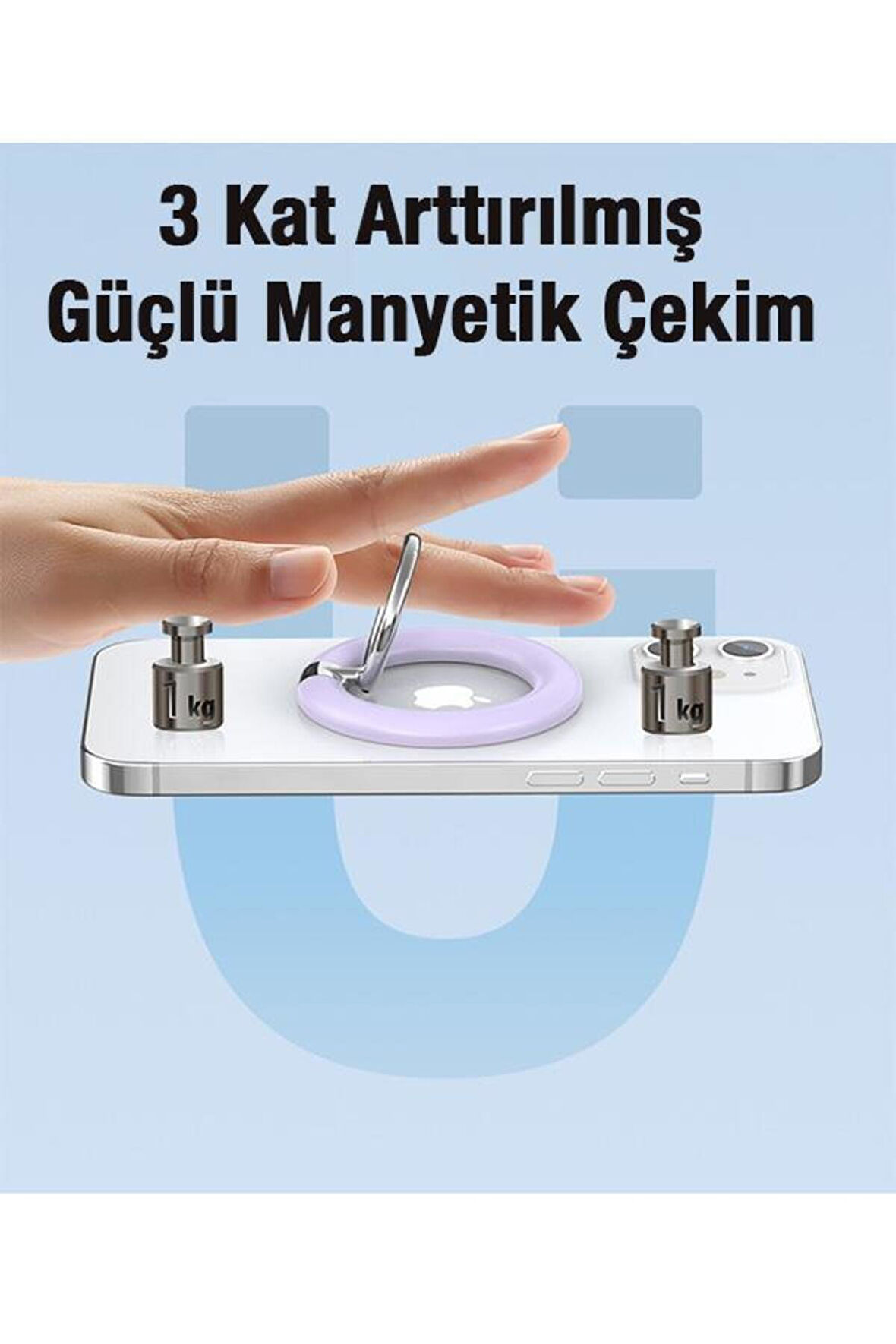 Polham Iphone 12,13,14 Serisi Magsafe Mıknatıslı Telefon Tutucu Stand, Yüzük Tipi Telefon Standı