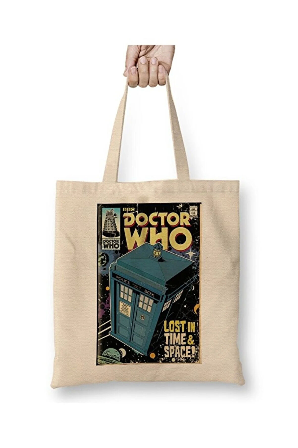 Doctor Who The Fourte Bez Çanta Uzun Saplı Alışveriş Çantası Plaj Çantası