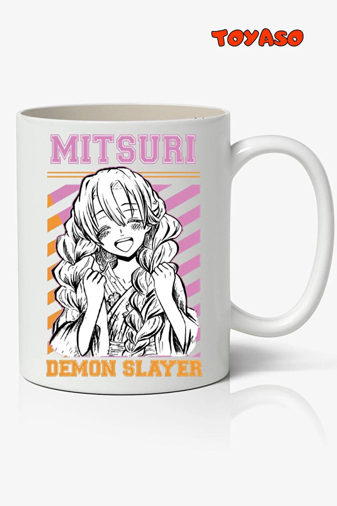 Demon Slayer İblis Keser Kanroji Mitsuri Anime Temalı Beyaz Kupa Bardak Sevgiliye Arkadaşa Hediye