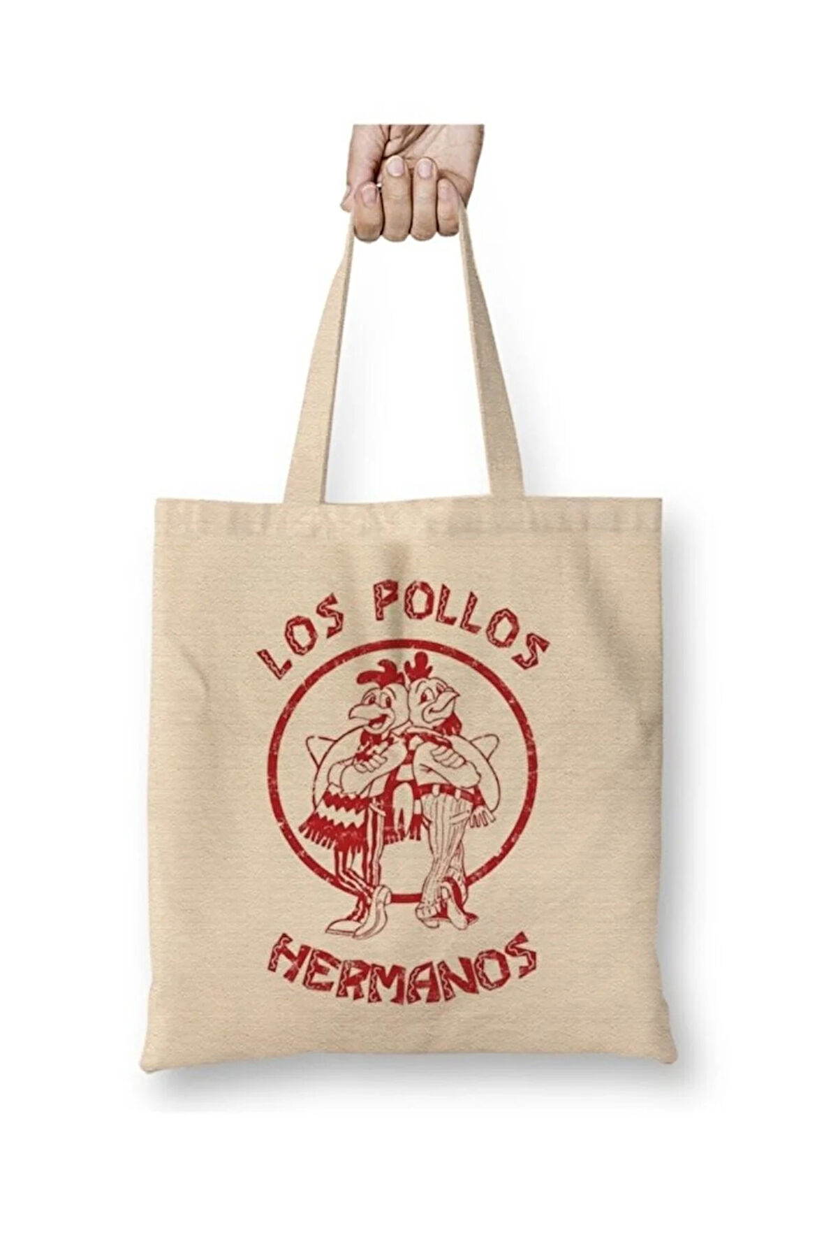 Los Pollos Hermanos Bez Çanta Uzun Saplı Alışveriş Çantası Sevgiliye Arkadaşa Hediye