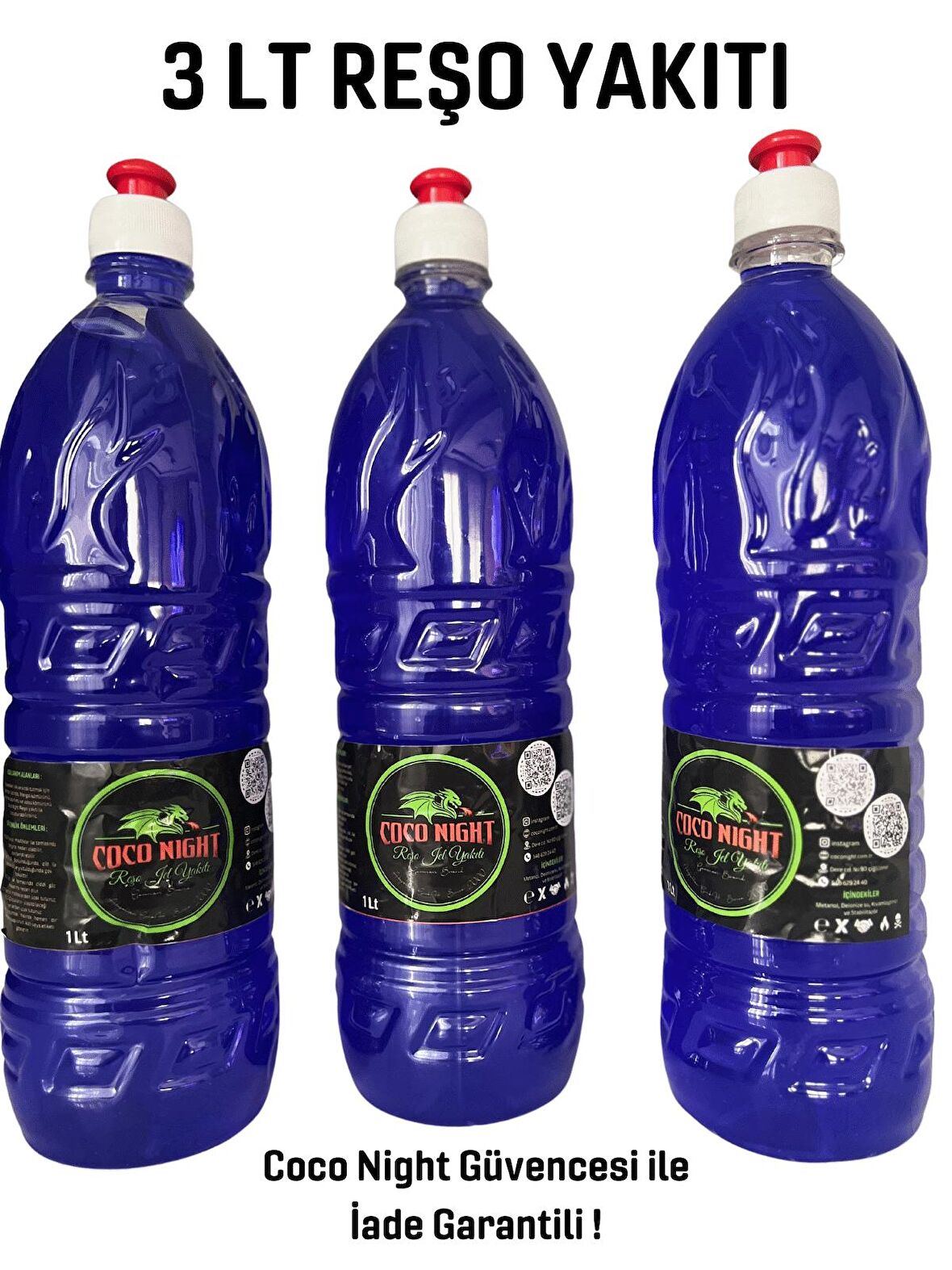 Coco Night Reşo Mangal, Şömine, Soba Kömürü Tutuşturucu Jel yakıtı 3 Litre