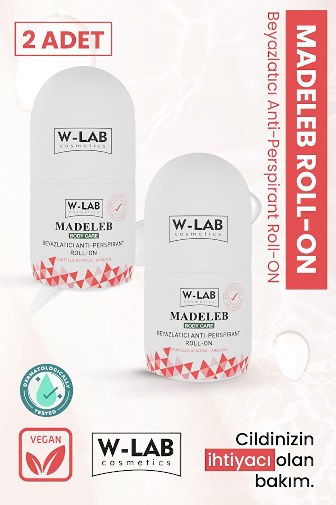 W-Lab Madeleb Roll On 50 ml 2 li Paket