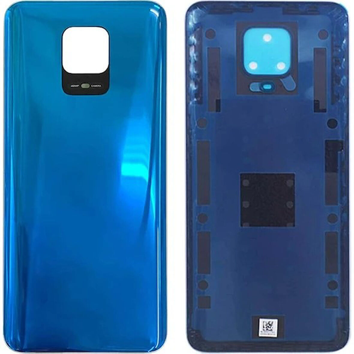 Redmi Note 9s Note 9 Pro Arka Kapak Batarya Kapağı (Cam) Koyu Mavi