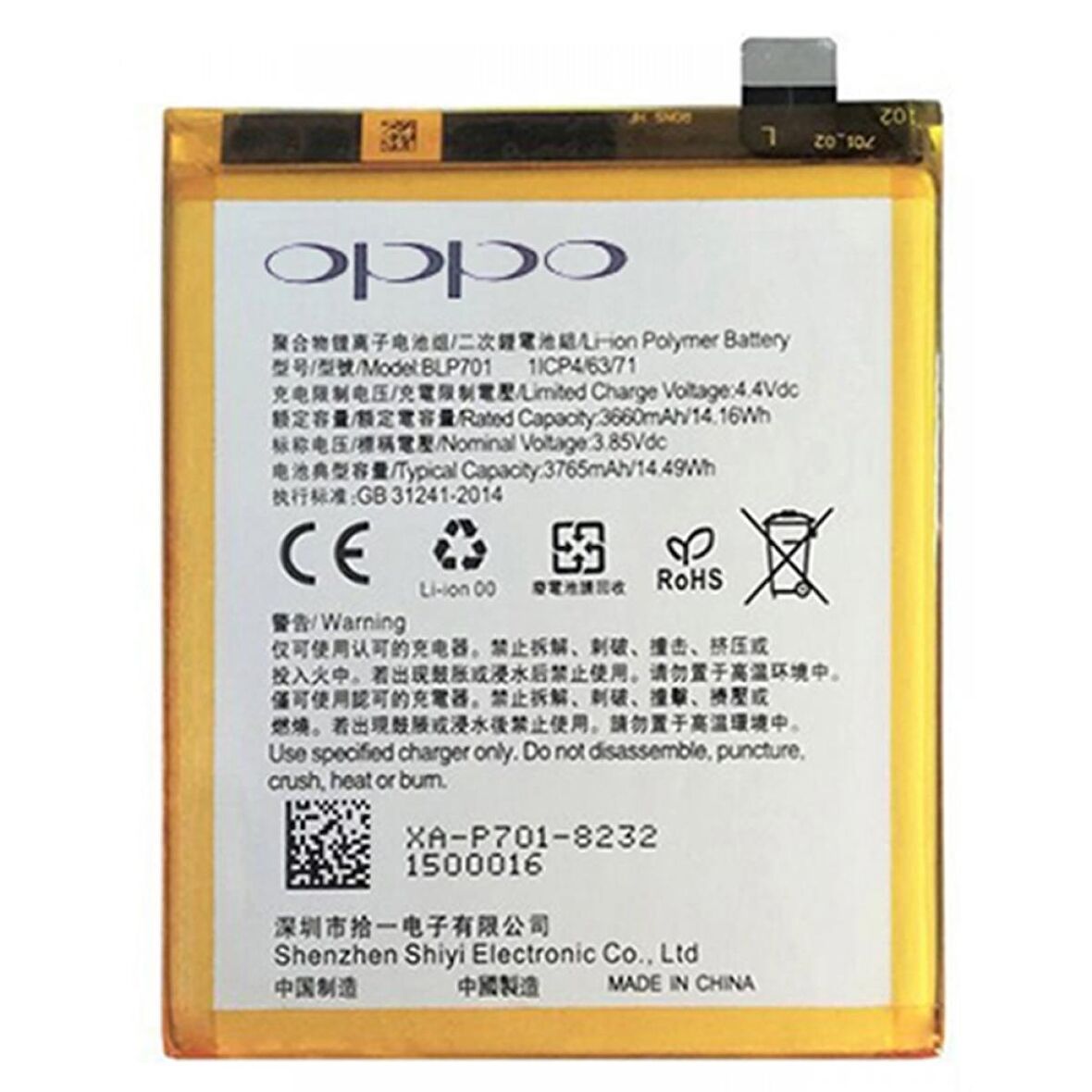 Oppo Reno 4 Lite (BLP779) Batarya Pil