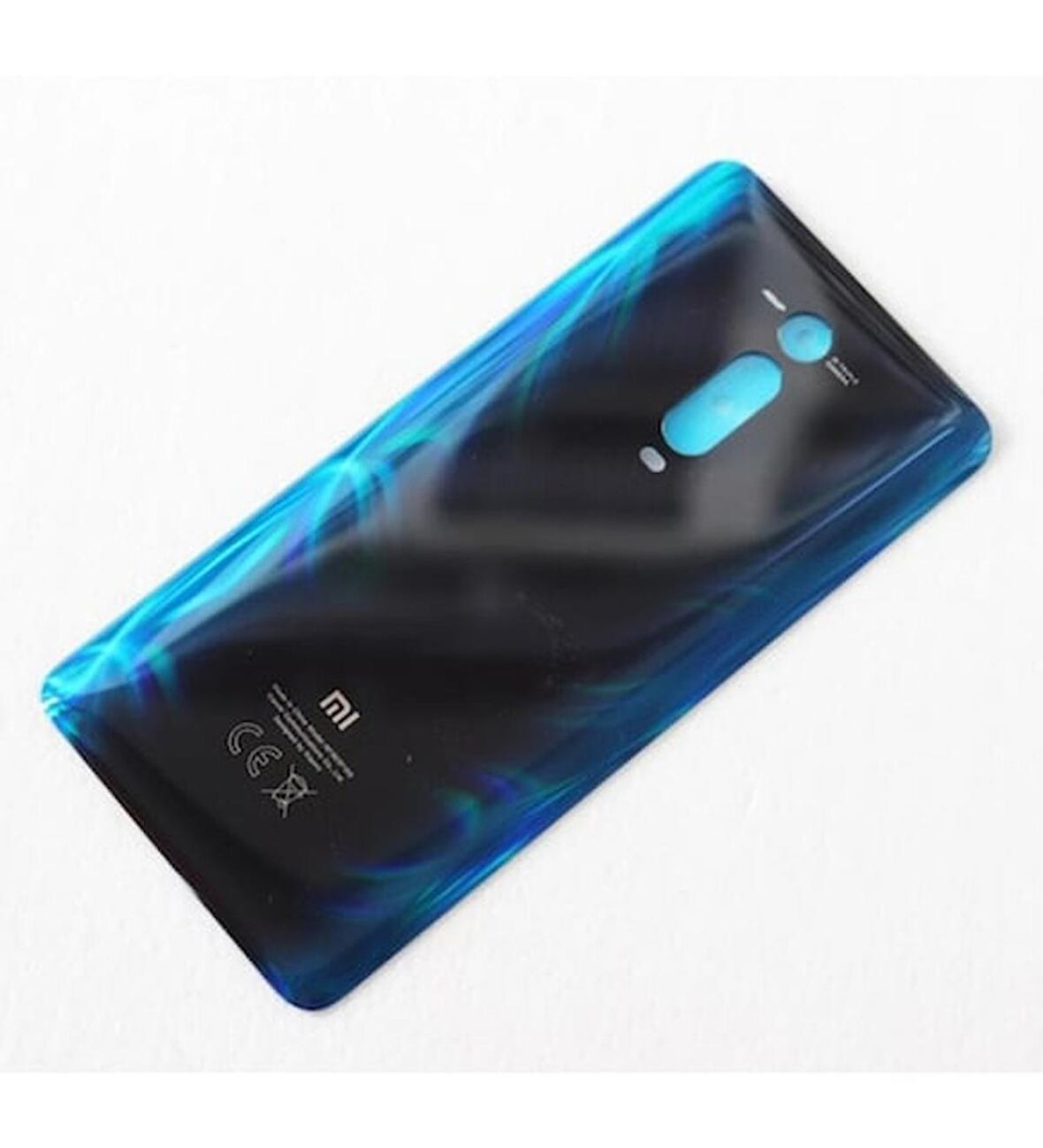 Xiaomi Mi 9T Batarya Pil Kapağı Cam (Mavi)