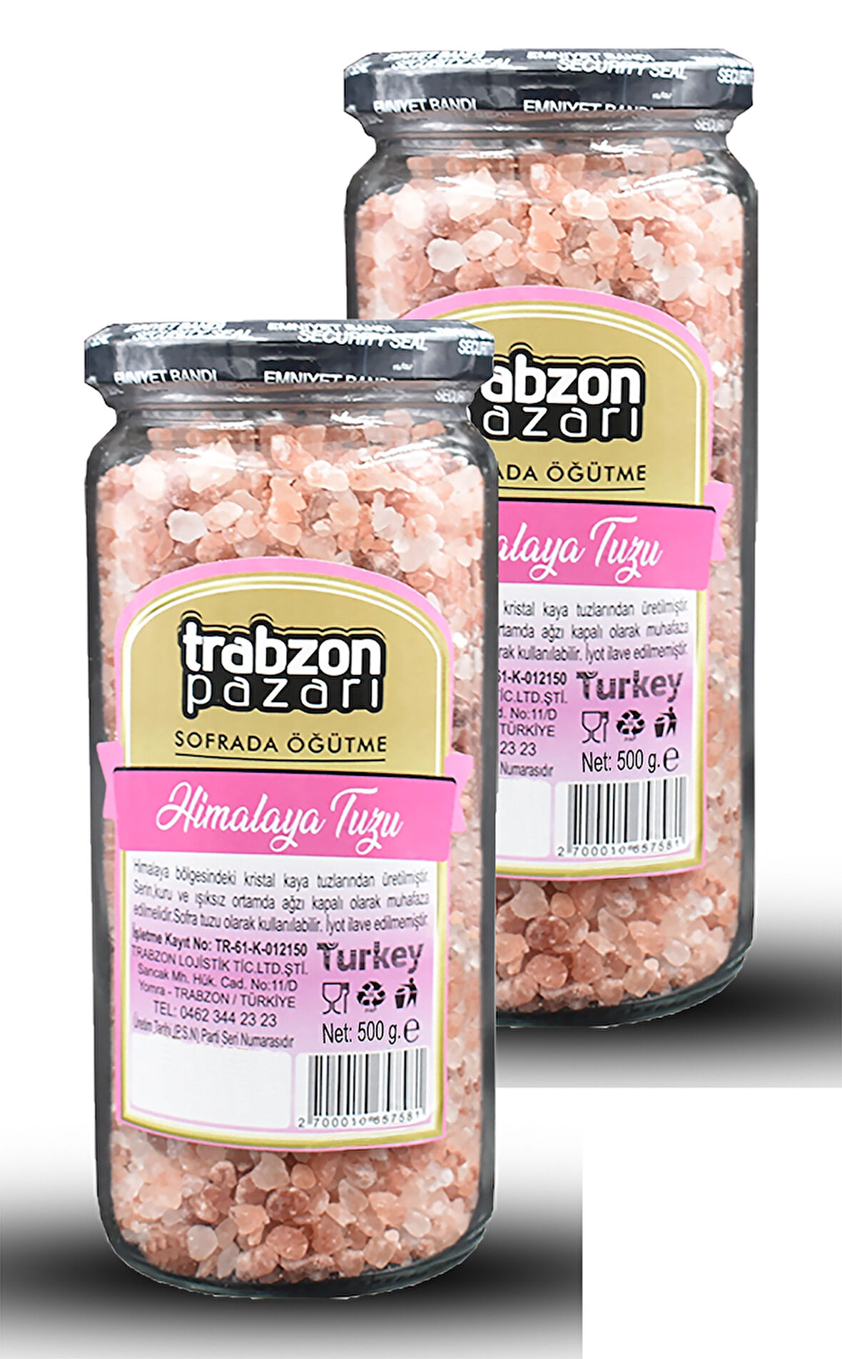 Doğal Rafinesiz, Iyotsuz Kristal Himalaya Tuzu 2x500 gr