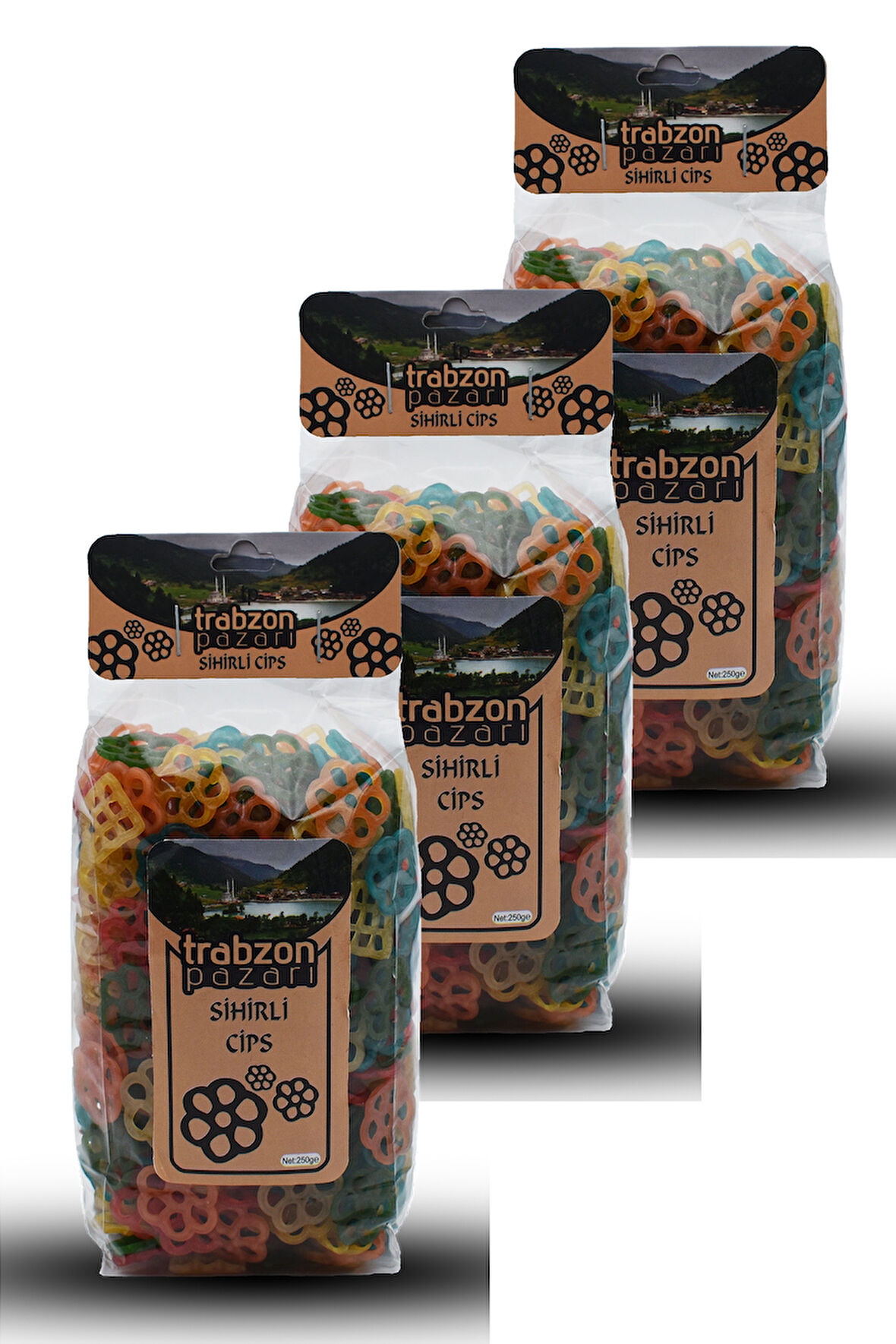 Yerli Çiçek Desenli Sihirli Cips 3x250 Gr