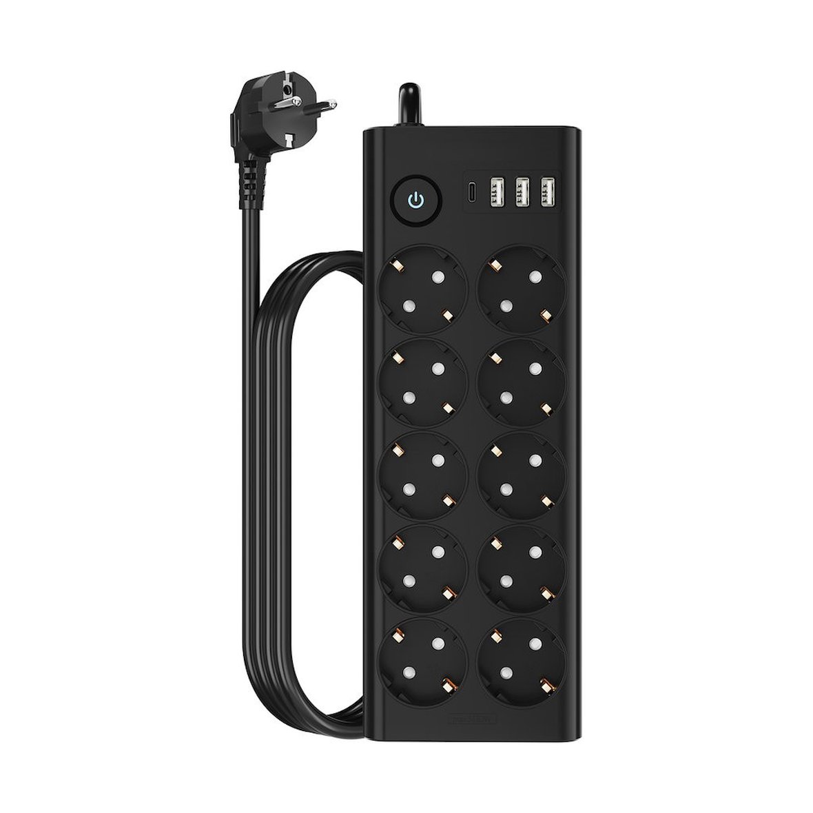 Çoklu Priz 10 lu + 3 USB + 1 Type-C 3680W 16A Anahtarlı Akım Korumalı Uzatma Prizi (2 Metre Kablo) FTR14