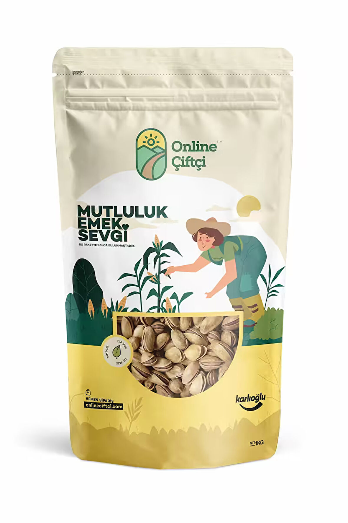 Naturel Kavrulmuş Antep Fıstığı 1KG