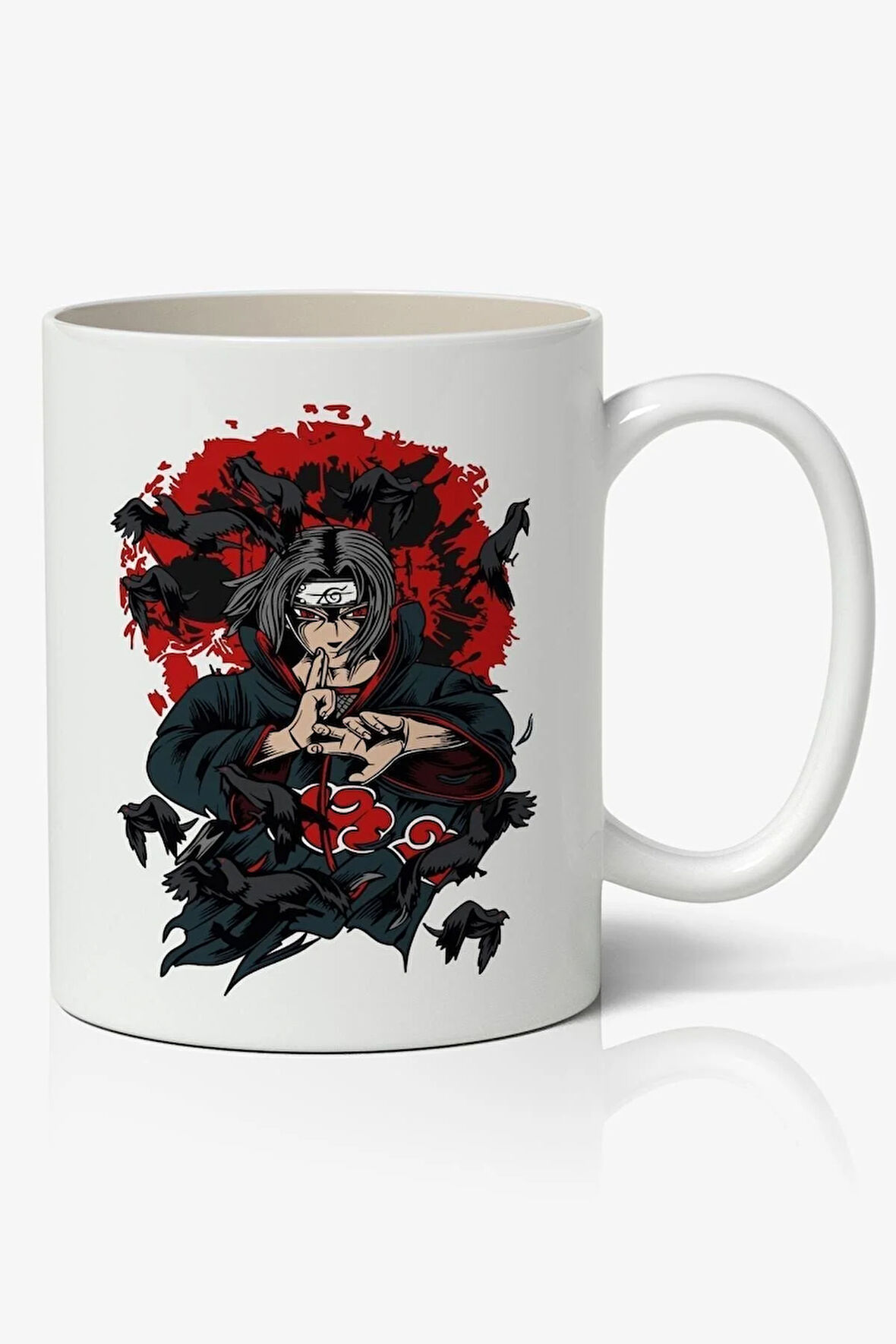 Anime Naruto Uchiha Itachi Temalı  Beyaz Kupa Bardak Arkadaşa Sevgiliye Hediye