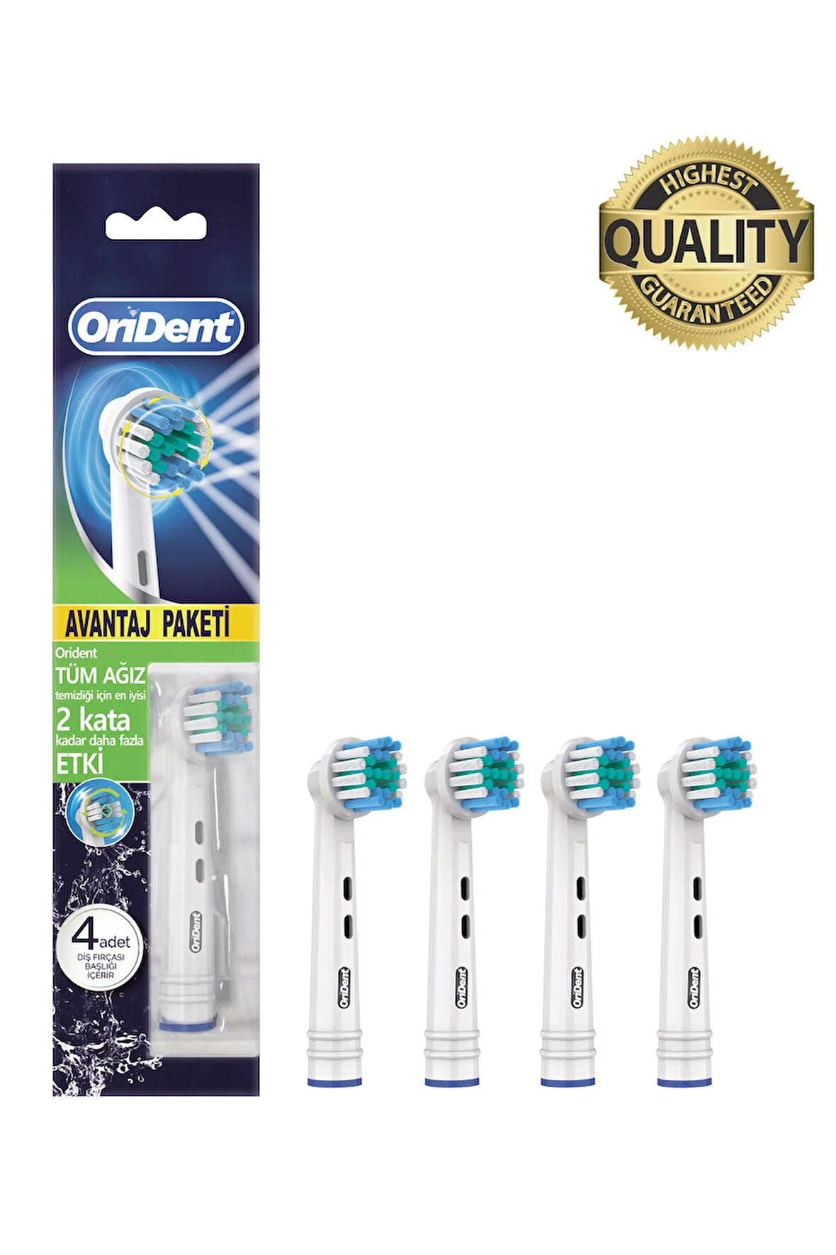 Pro Cleaning Oral B Uyumlu 4 Adet Yedek Başlık – Günlük Derin Temizlik & Premium Quality