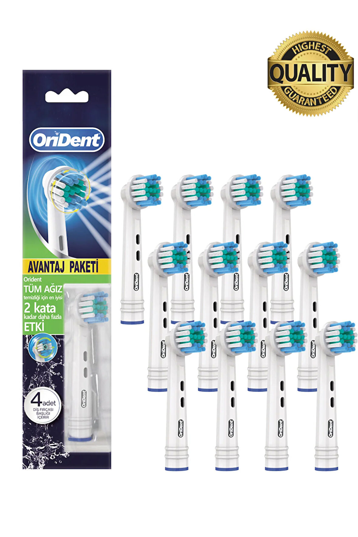Pro Cleaning Oral B Uyumlu 12 Adet Yedek Başlık – Günlük Derin Temizlik & Premium Quality