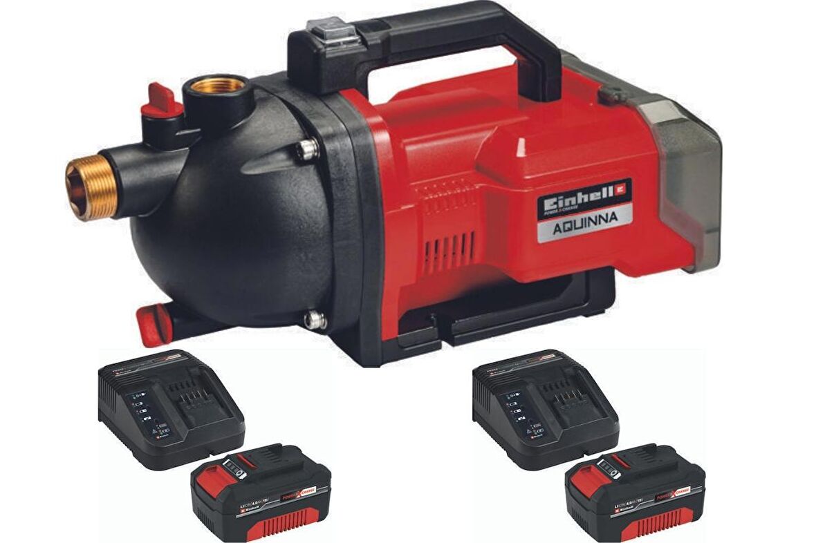 Einhell aquinna 2x4.0ah Akülü Şarjlı Bahçe Su Pompası