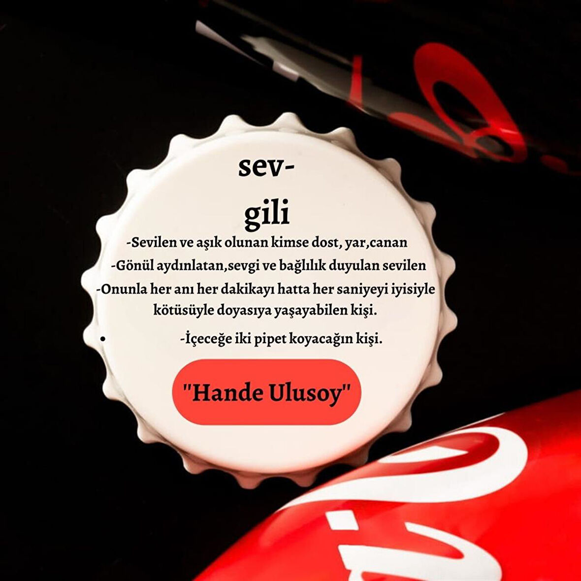 Kız Arkadaşa Hediye Sevgili Kelime Anlamlı İsme Özel Baskılı Magnet Açacak