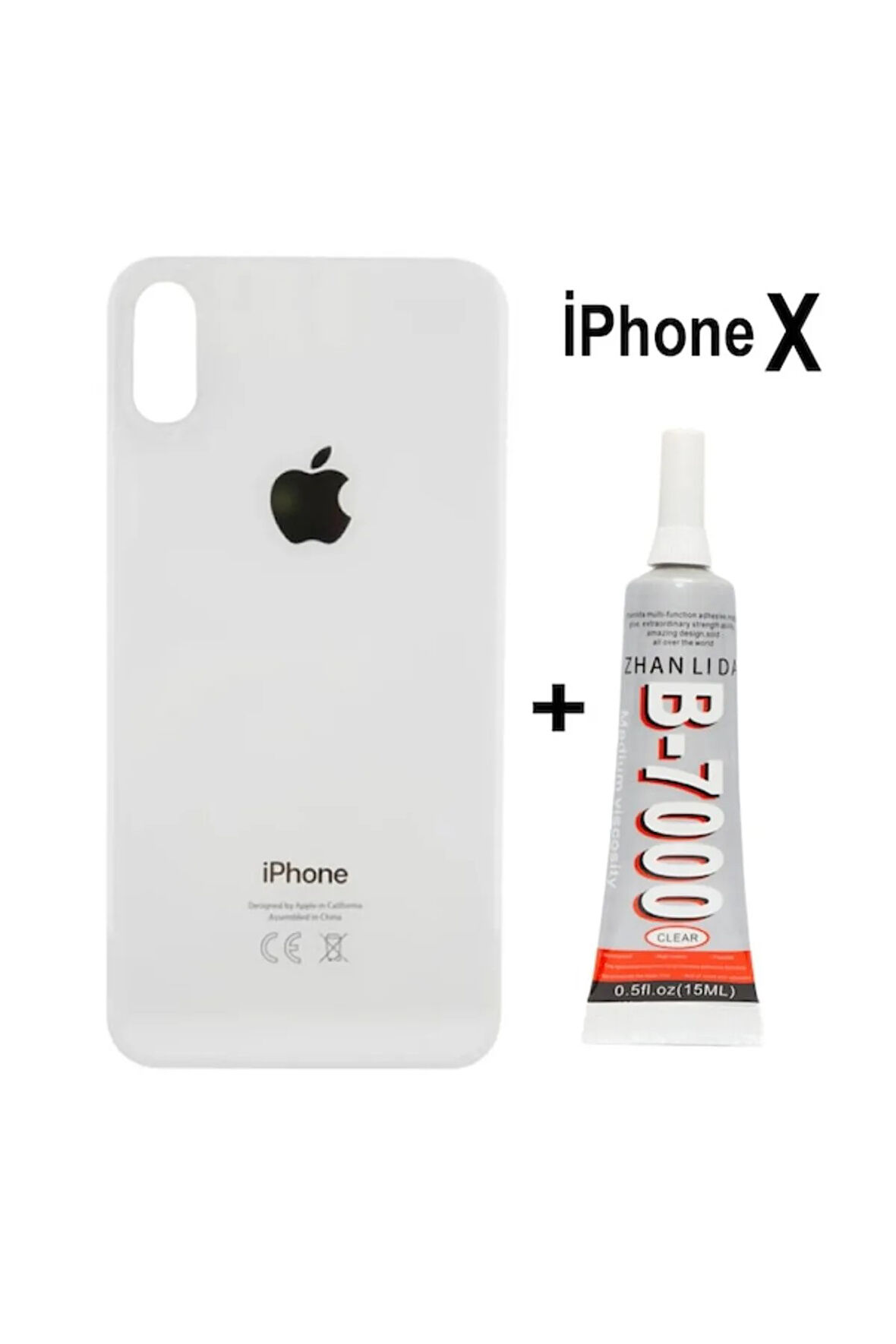 iPhone X Arka Pil Kapağı ve Yapıştırıcı Hediye (Beyaz)