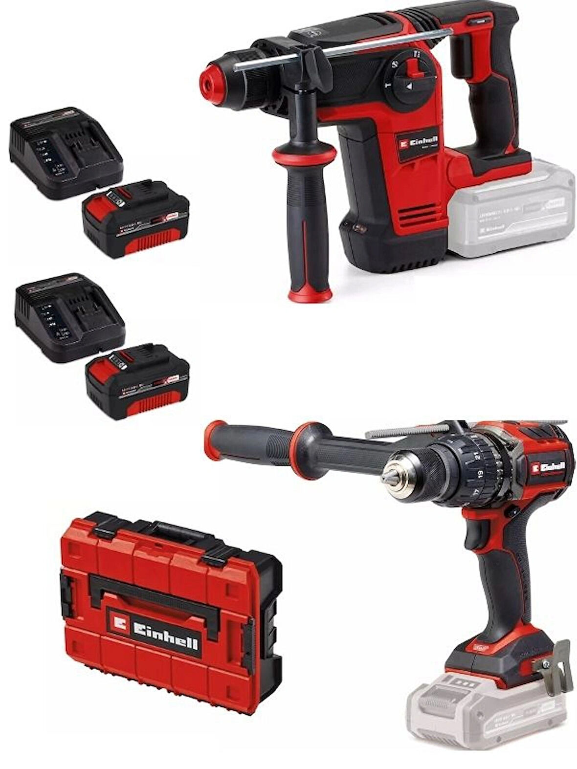 Einhell TP-HD 18/26 li BL  Tp-cd 18/120 li-i bl Matkap 2x4.0ah Akülü Kömürsüz Set