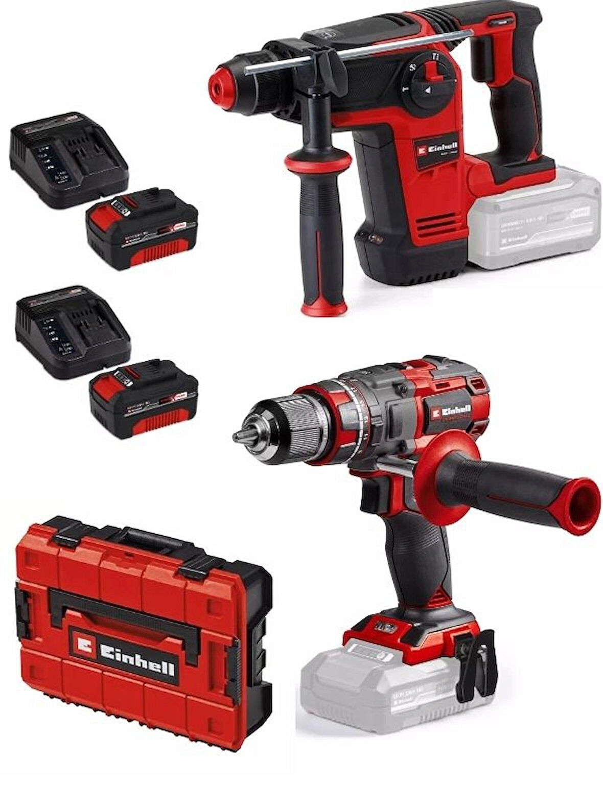 Einhell TP-HD 18/26 li BL  Tp-cd 18/80 li-i bl Matkap 2x4.0ah Akülü Kömürsüz Set