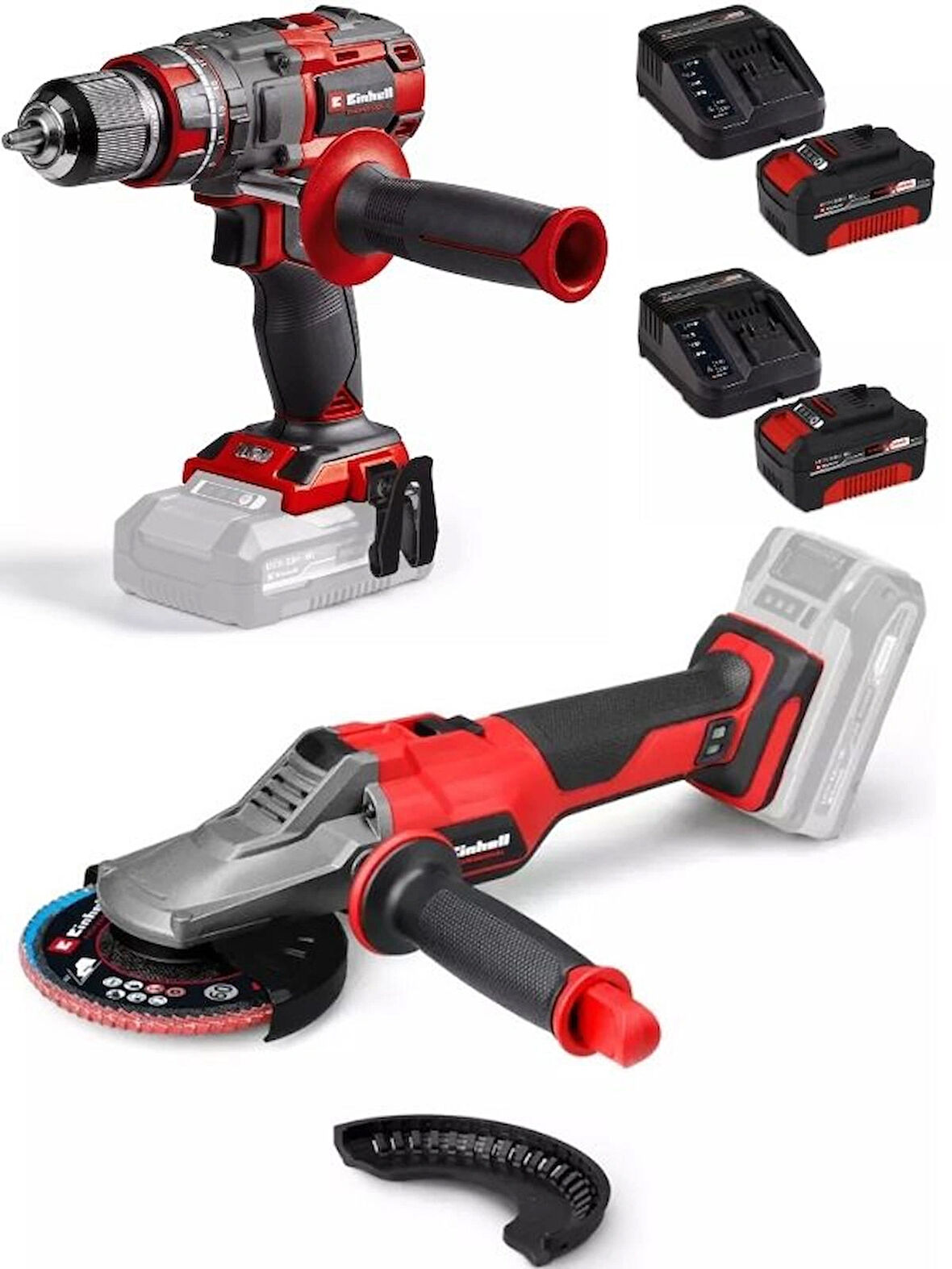 Tp-cd 18/80 li-i bl Matkap TP-AG 18/125 F li BL Taşlama 2x4.0ah Akülü Kömürsüz Set