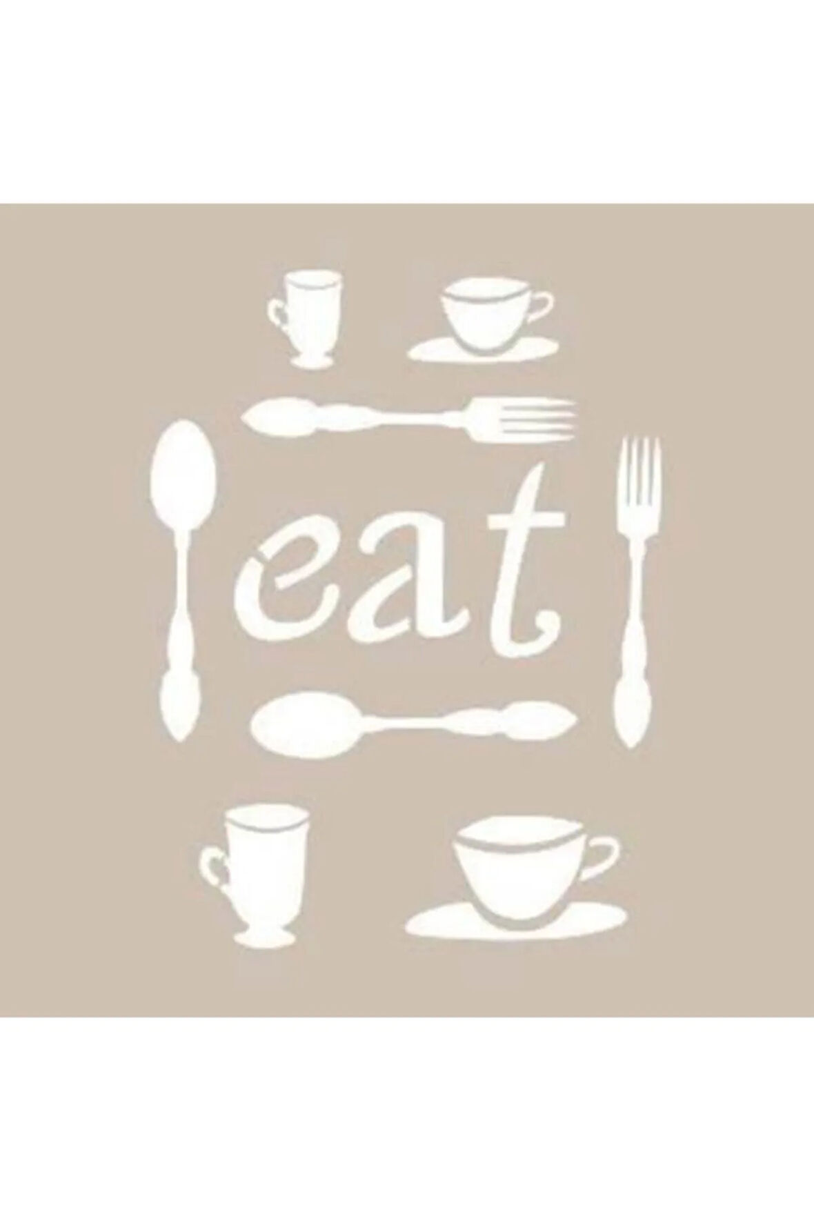 As432 - A4 Stencil Yemek Gereçleri