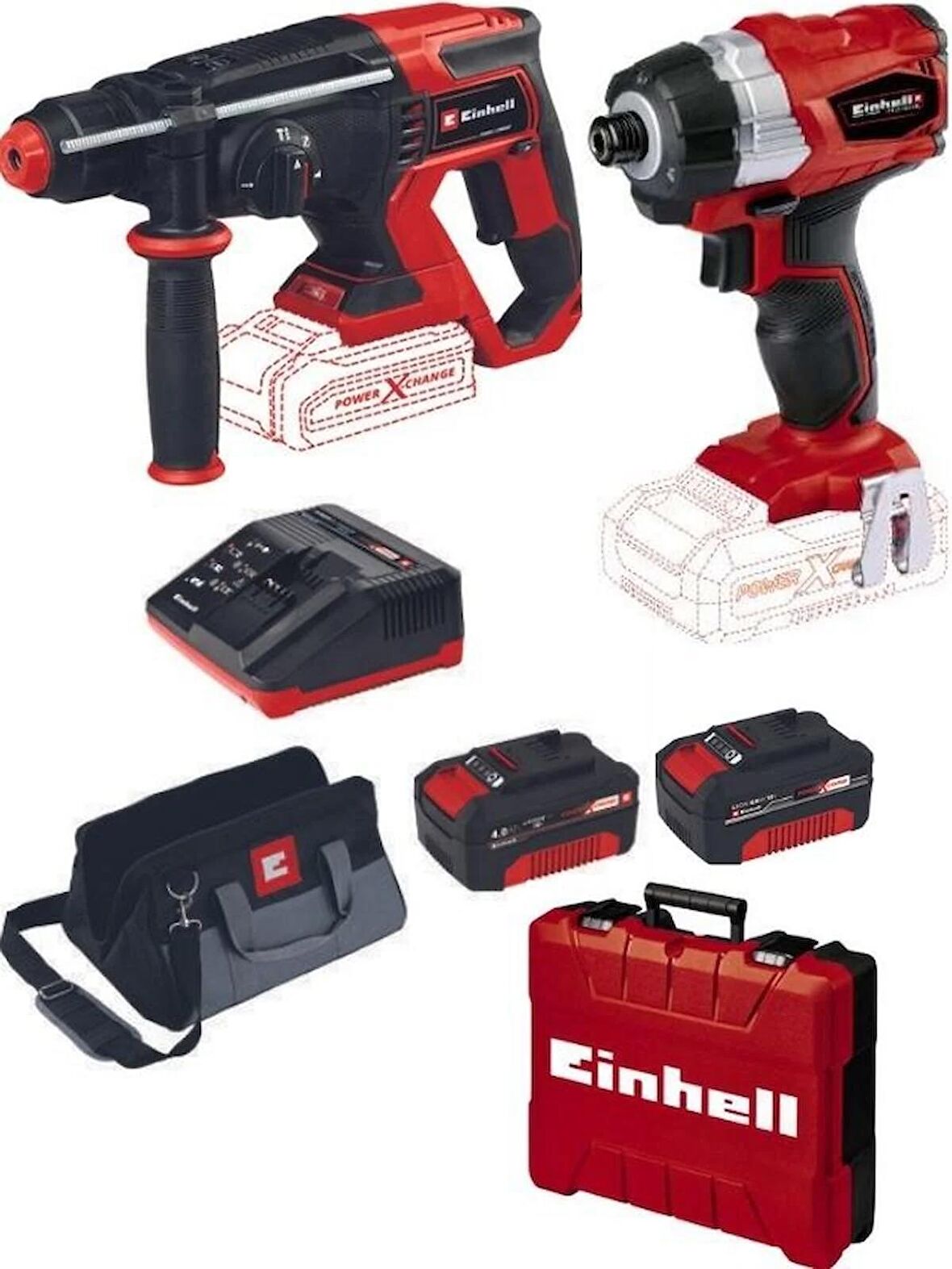 Einhell te-ci 18 li bl Vidalama Te-hd 18/20 Matkap 2x4.0ah Matkap Darbeli Set