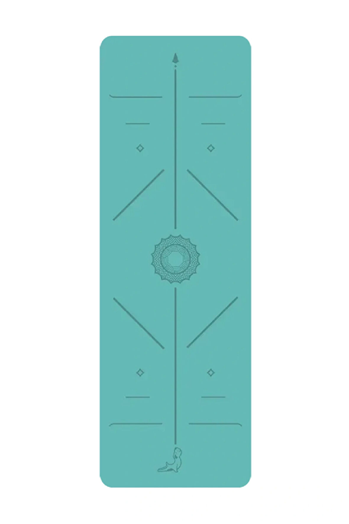 Focus Serisi Göl Mavisi 4.1 mm Doğal Kauçuk Kaydırmaz Yoga Matı