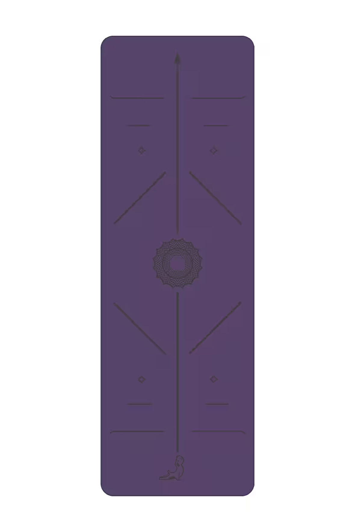 Focus Serisi Mor 4.1 mm Doğal Kauçuk Kaydırmaz Yoga Matı