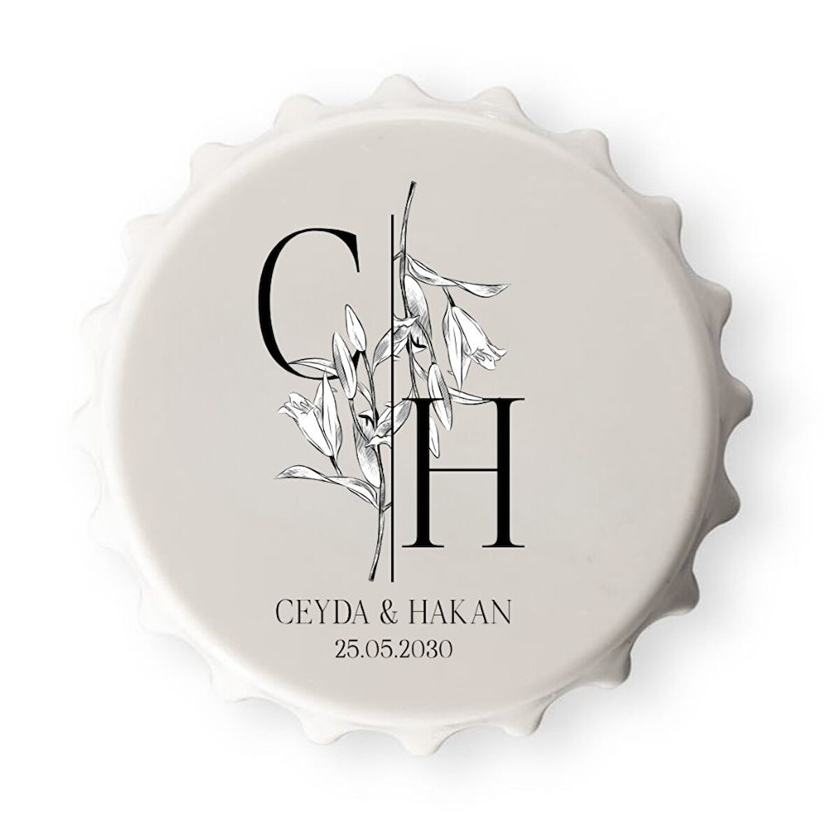 Kişiye Özel Düğün Hatırası Açacak Magnet – Şık ve Anlamlı Hediyelik 10 adet