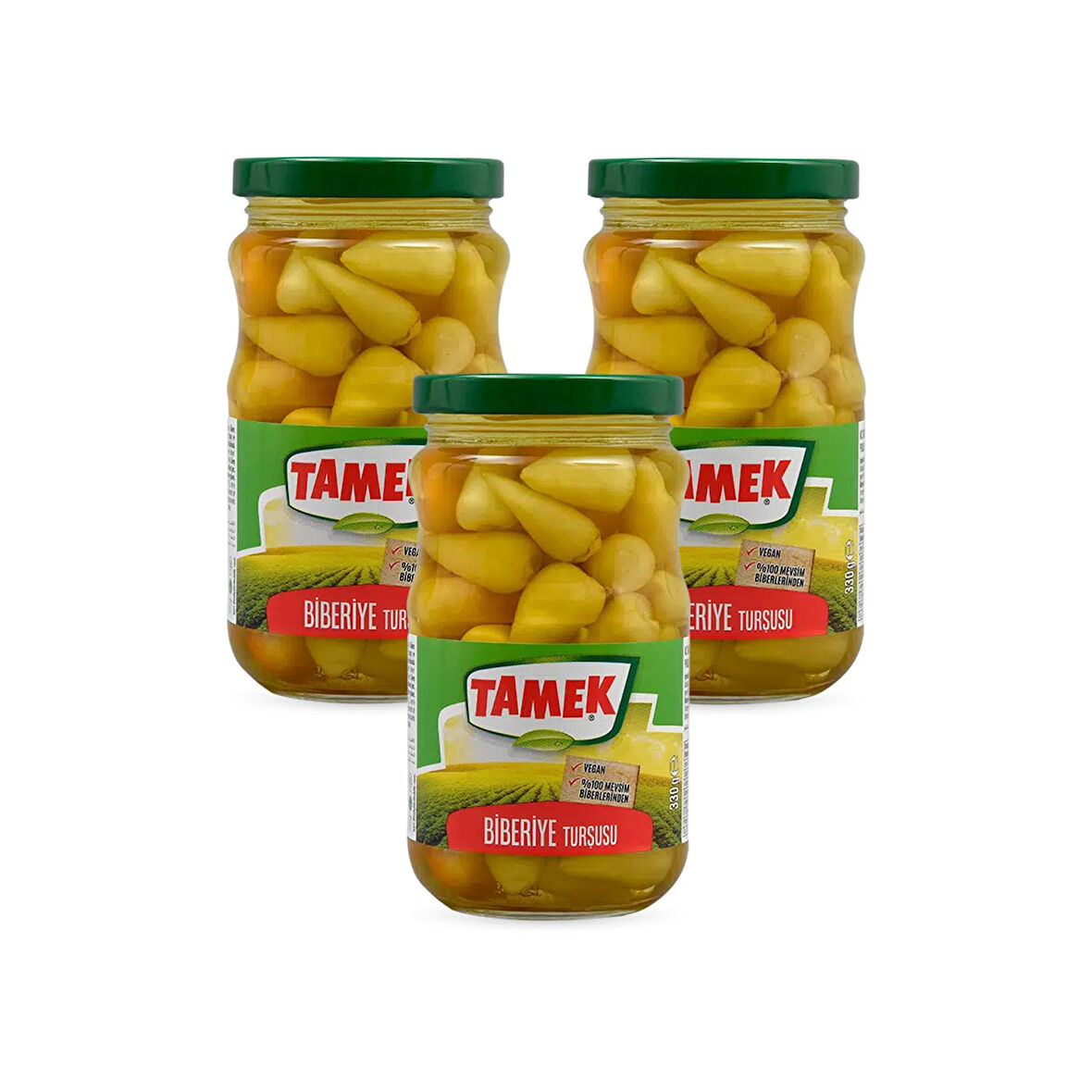 Tamek Biberiye Turşusu 330 gr Cam x 3 Adet