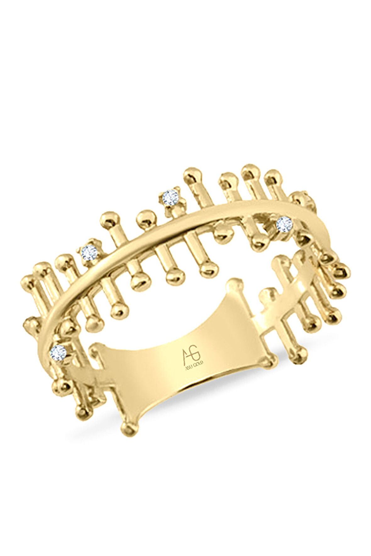 Kalp Atışı Altın Yüzük