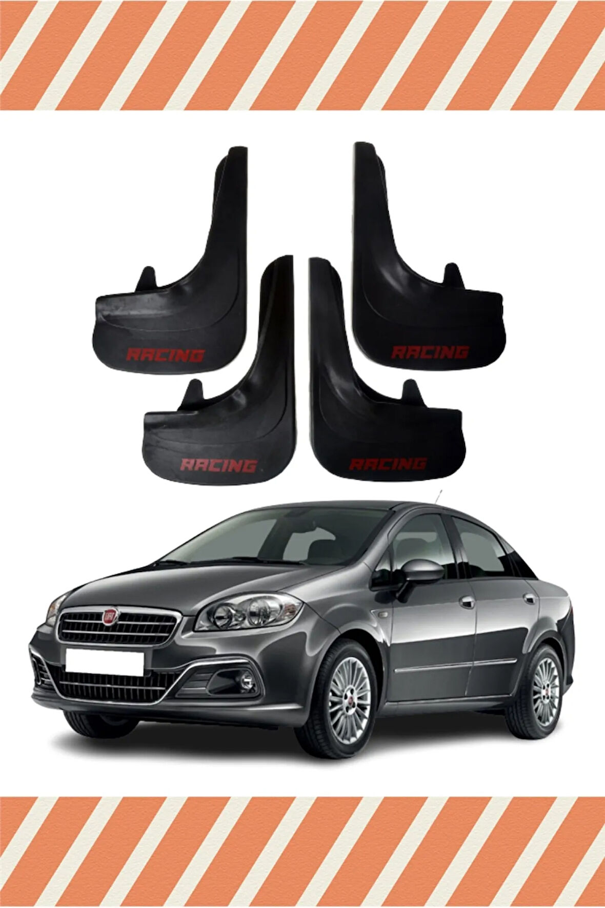 Fiat Linea tüm kasalar Racing yazılı 4’lü tozluk çamurluk paçalık kaliteli malzeme