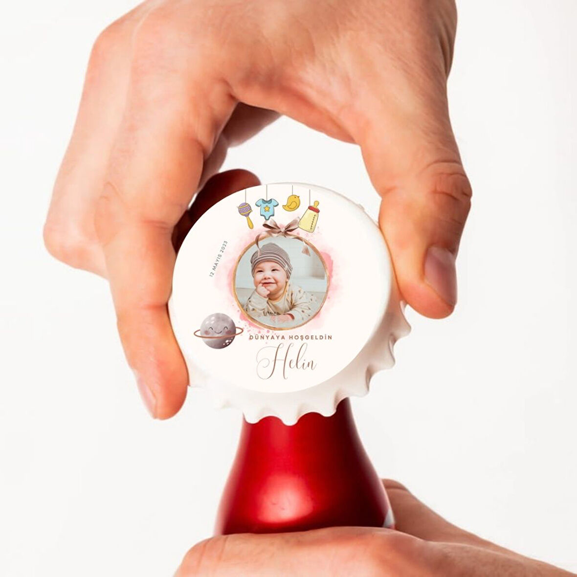 Bebek Mevlüt Hediyesi - 10 Adet Fotoğraf Baskılı Magnet