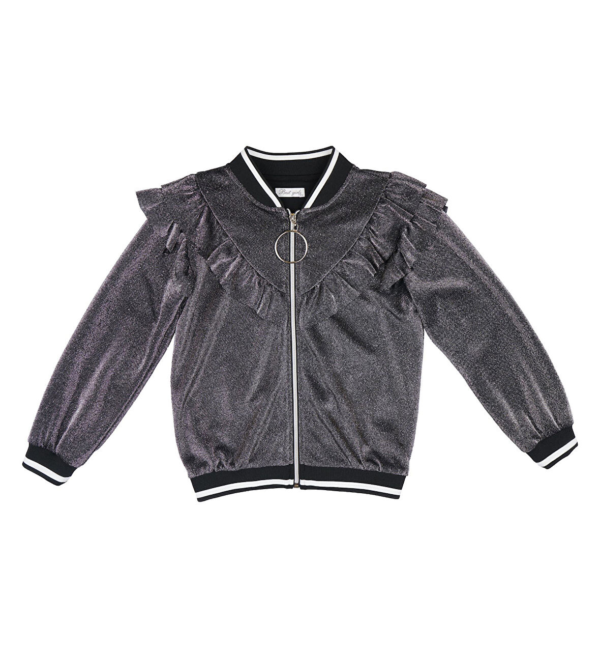 KIZ ÇOCUK FERMUARLI SWEATSHIRT