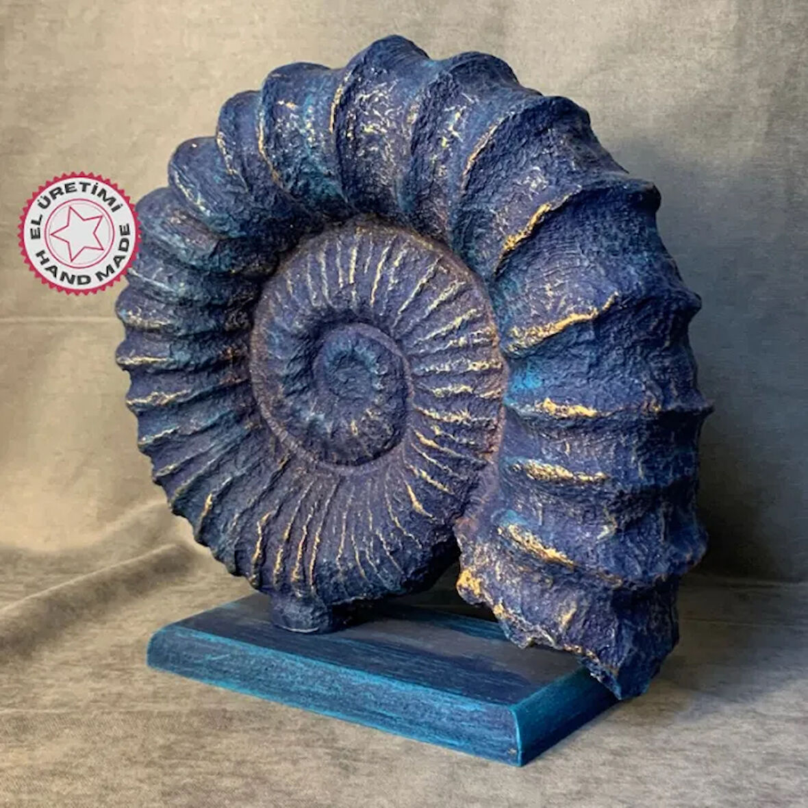 Uretti - Zehra 2303 - El Yapımı Dekoratif Deniz Kabuğu - Mavi