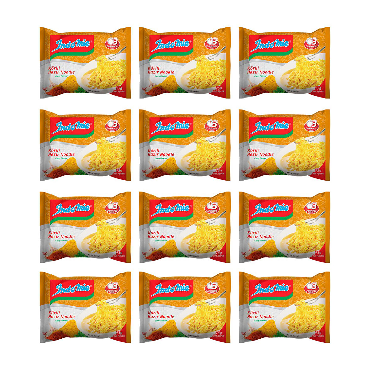 Indomie Noodle Köri 75 Gr x 12 Adet