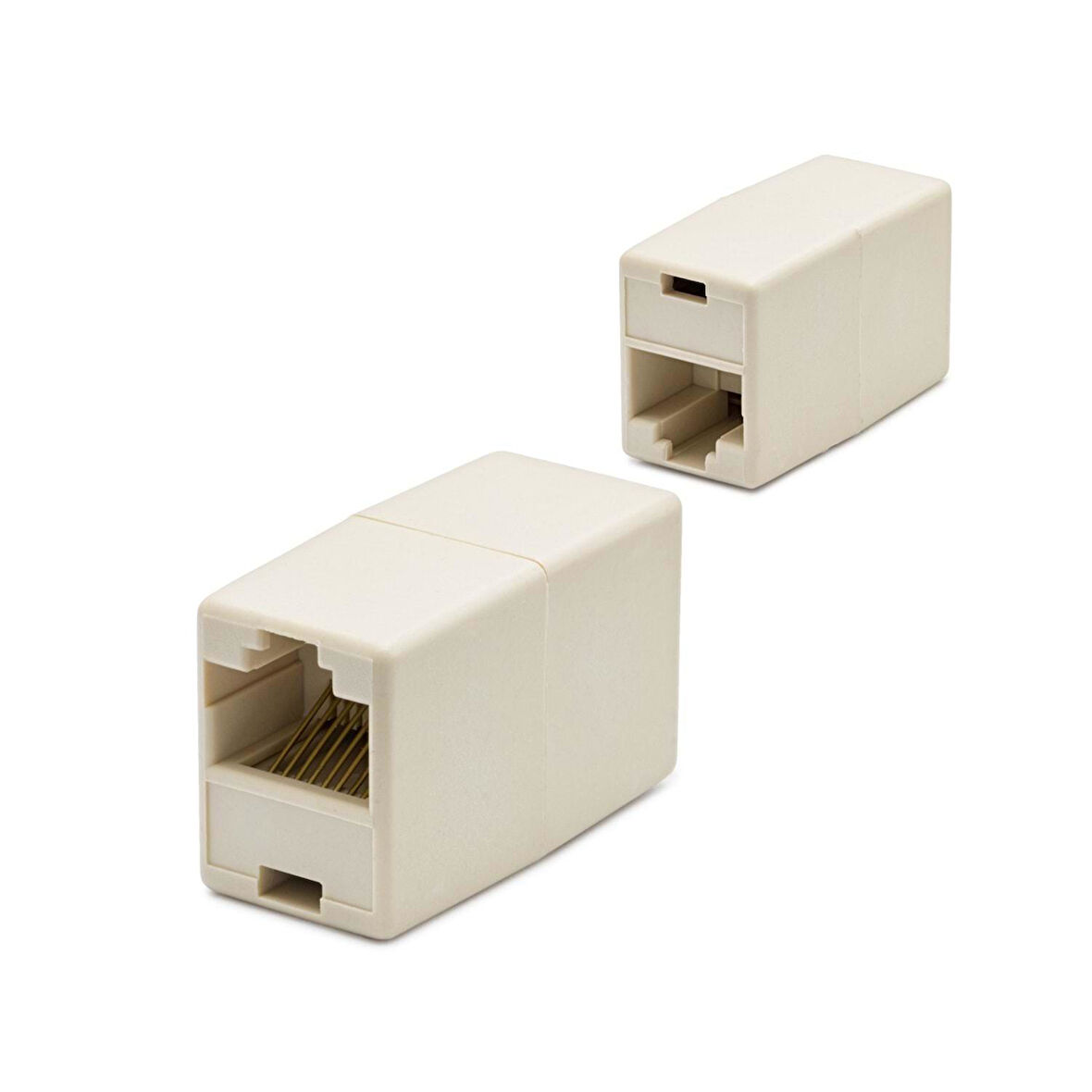 RJ45 To RJ45 Uzatma Adaptör Krem 10 Adet