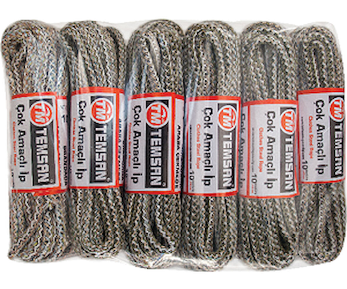 Temsan 10 mt Çok Amaçlı İp 12'li