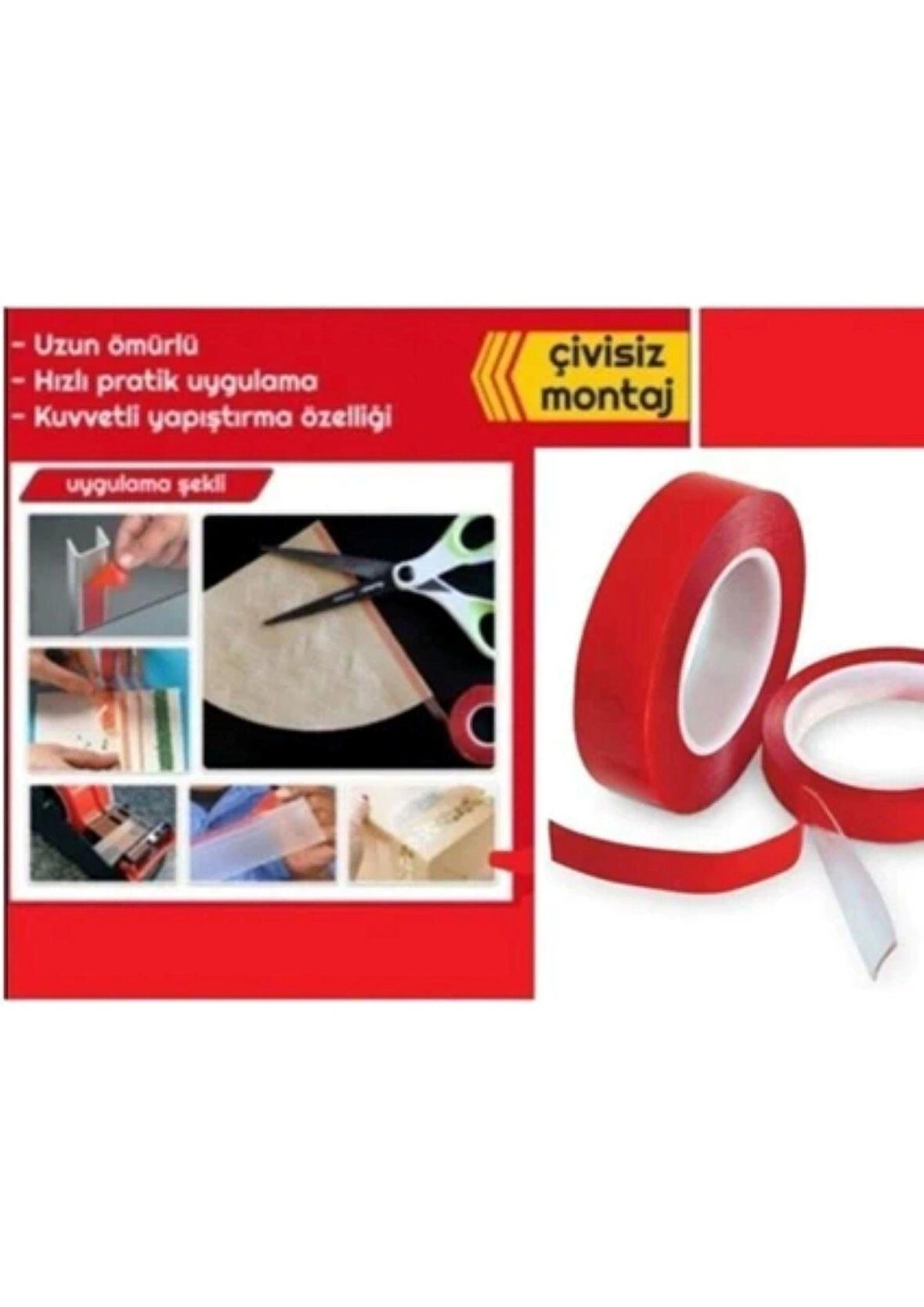 Meg Çift Taraflı Bant 18 mm x 2 Metre Akrilik Silikon Bant