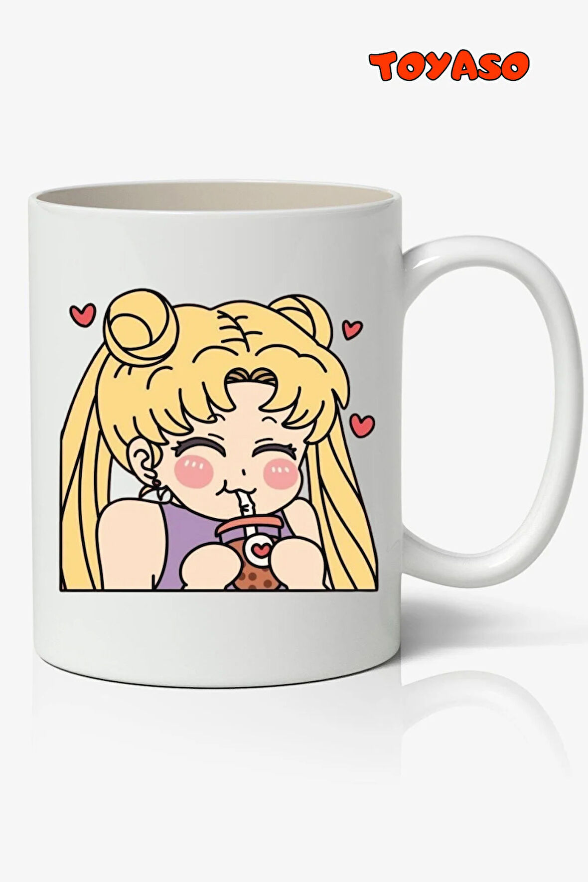 Sailor Moon Usagi Tsukino Anime Temalı Beyaz Kupa Bardak Sevgiliye Arkadaşa Hediye