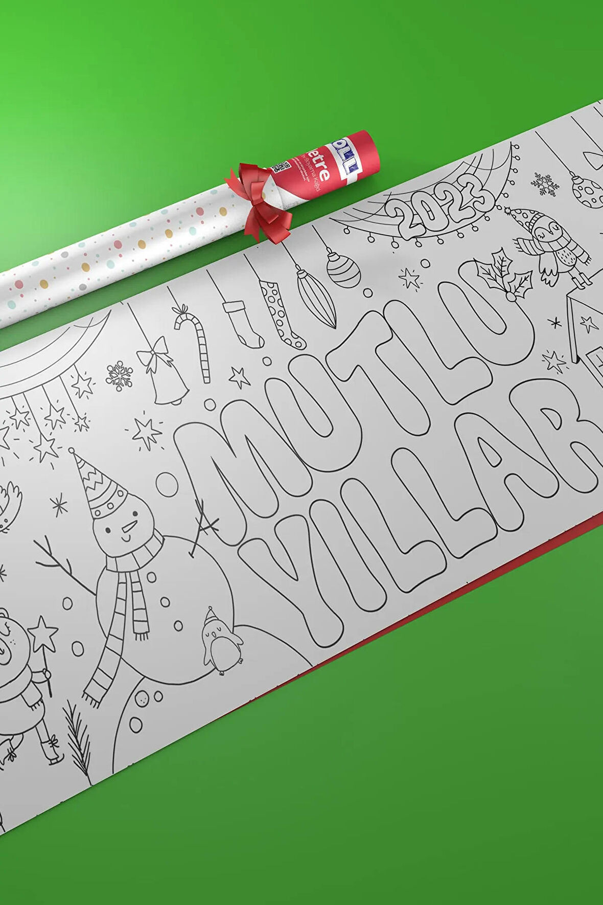 Proll 2024 Yılbaşı Boyama Kağıdı - Dev Boyama Kağıdı