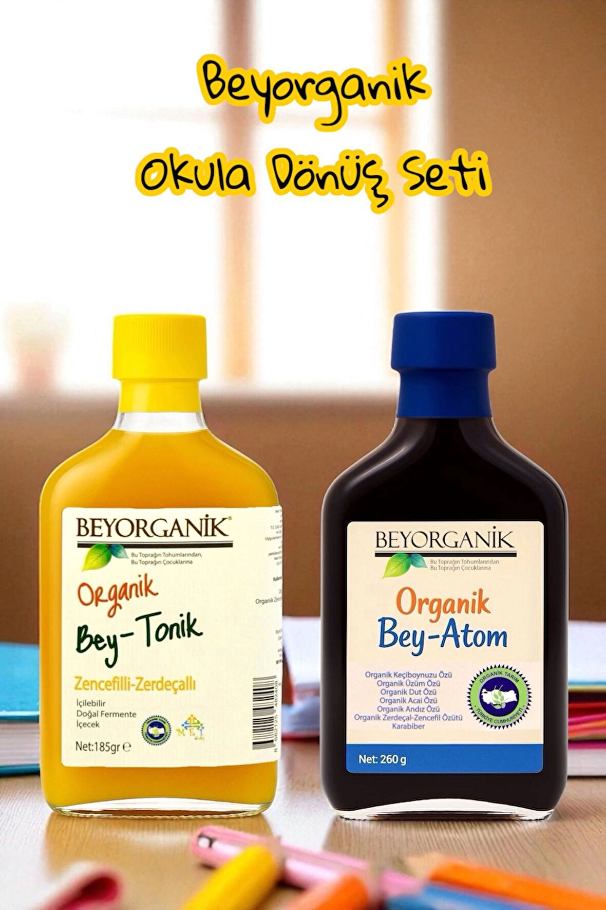 Beyorganik Organik 2'li Okula dönüş seti (Atom&Tonik)