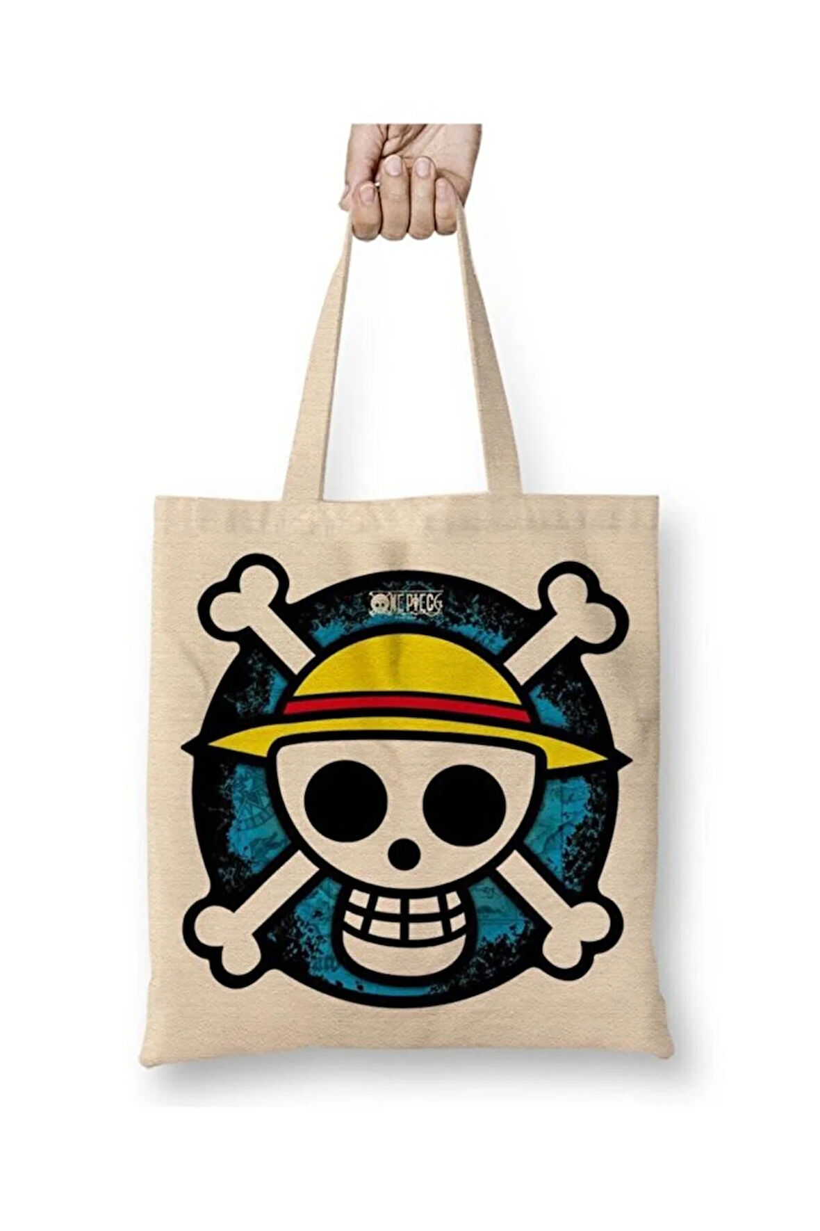One Piece Jolly Roger Bez Çanta Uzun Saplı Alışveriş Çantası Plaj Çantası