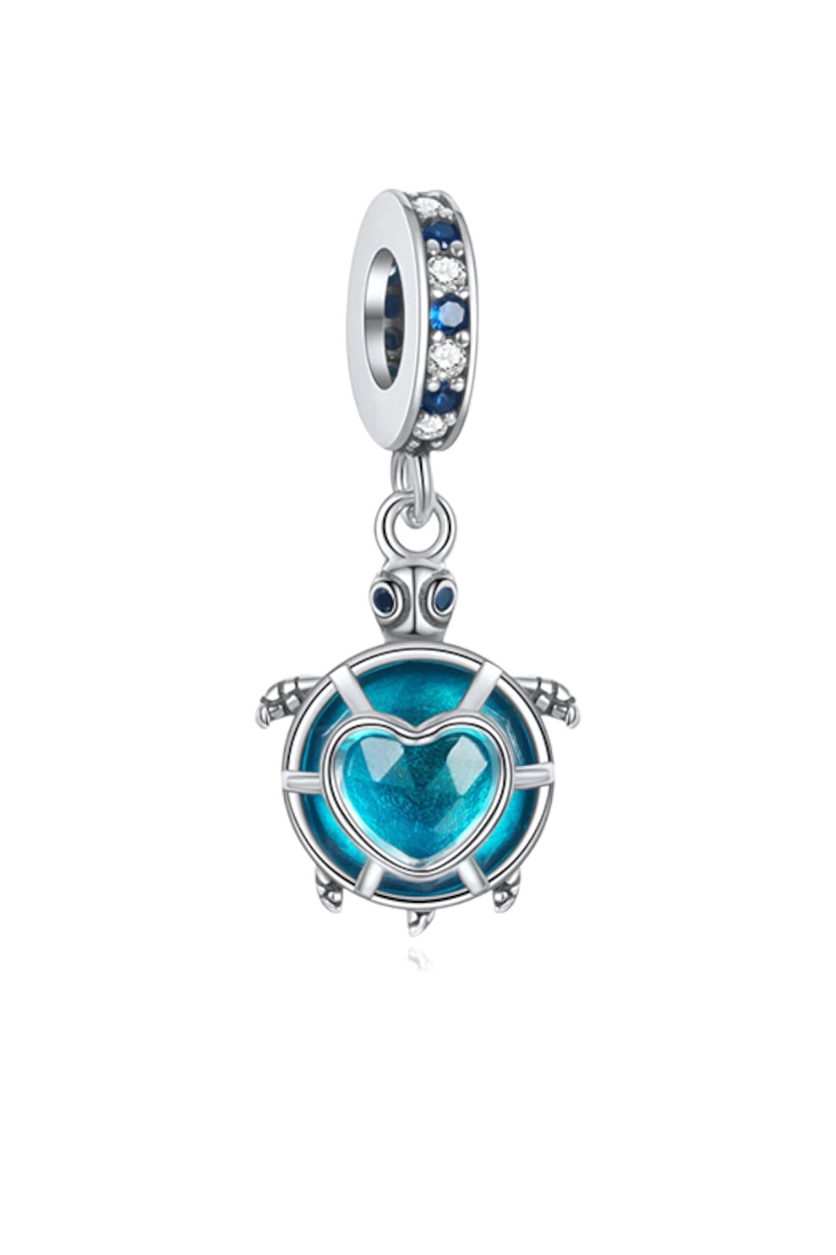 Kalpli Deniz Kaplumbağası Charm | 925 Ayar Gümüş