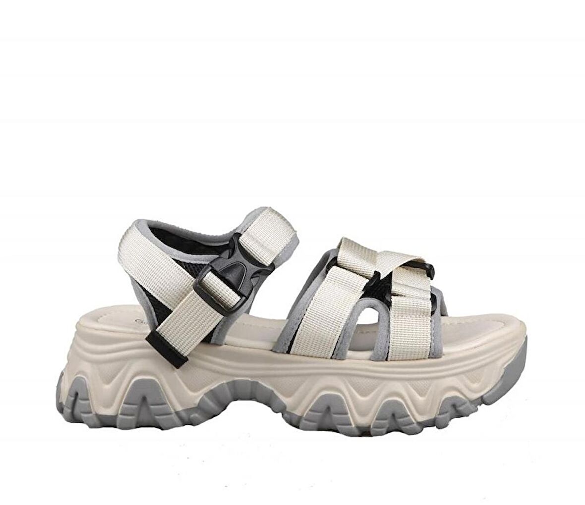 GUJA 23Y366 KADIN SPOR SANDALET/GRİ BEJ/39